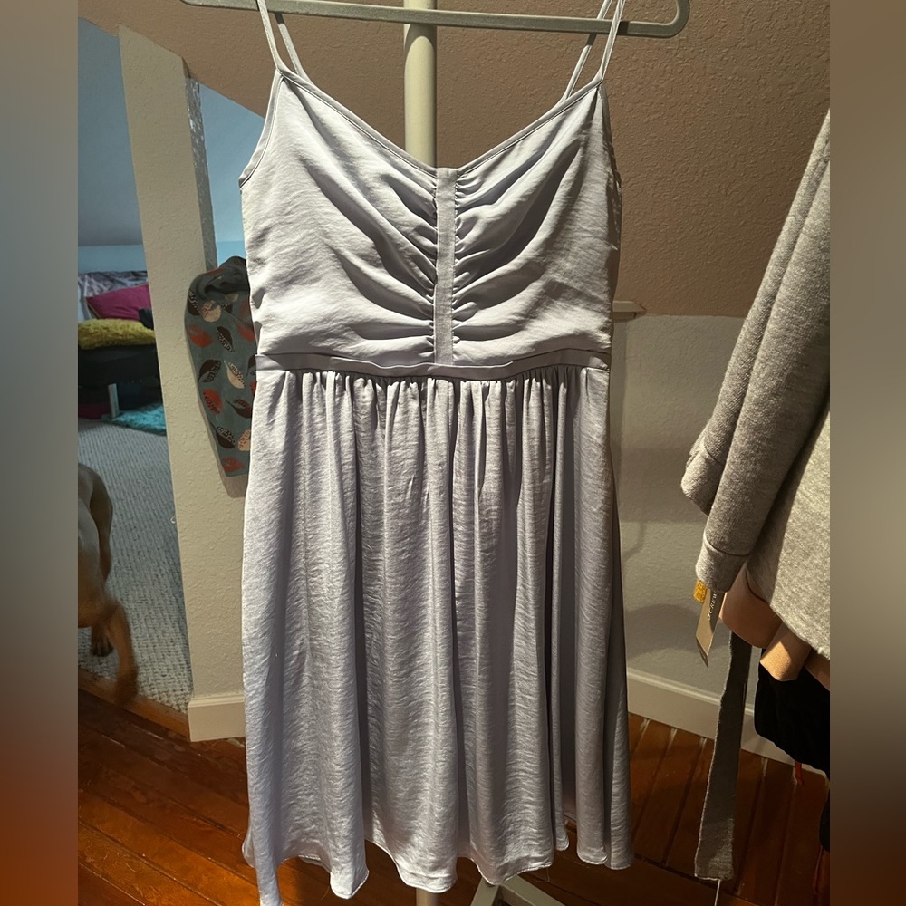 Banana Republic silky blue dress